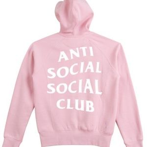 Anti Social Social Club pink hoodie (Small)